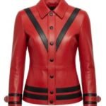 Why Fashion Lovers Are Obsessed with the Elegant Classic Red Leather V Stripe Jacket