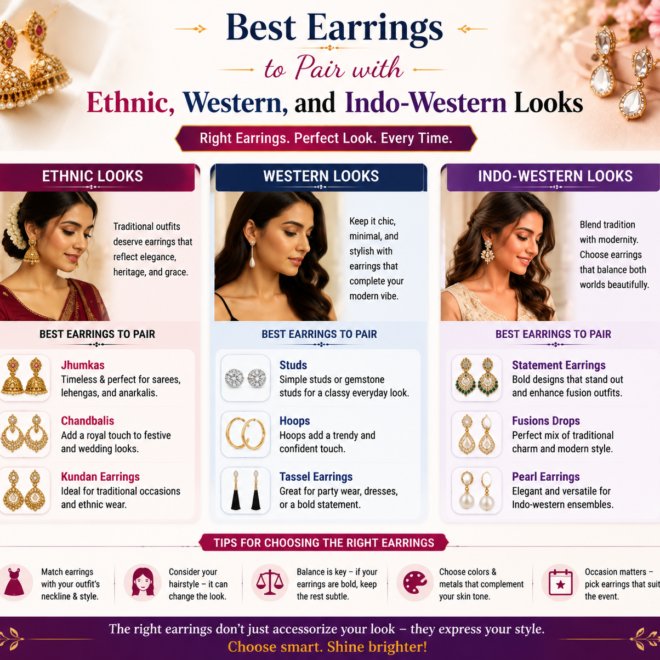 Best Earrings to Pair with Ethnic, Western, and Indo-Western Looks.