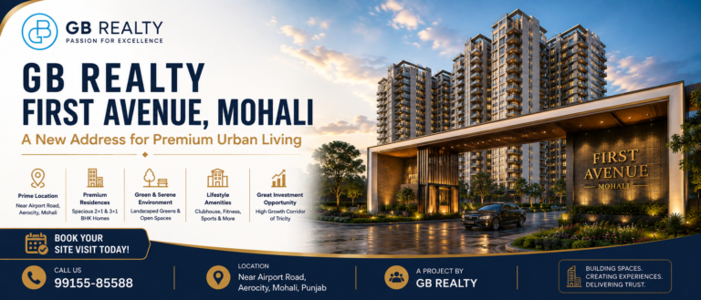 A New Address for Premium Urban Living by GB Realty First Avenue, Mohali