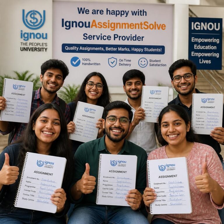 Get the latest IGNOU Solved Assignment