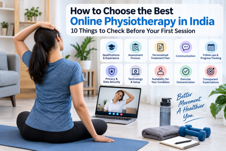 How to Choose the Best Online Physiotherapy in India: 10 Things to Check Before Your First Session
