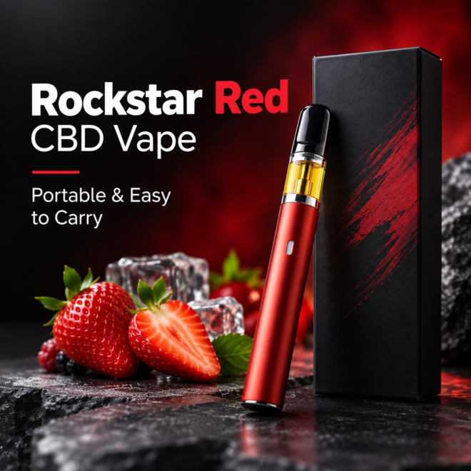 Rockstar Red CBD Vape – Portable & Easy to Carry
