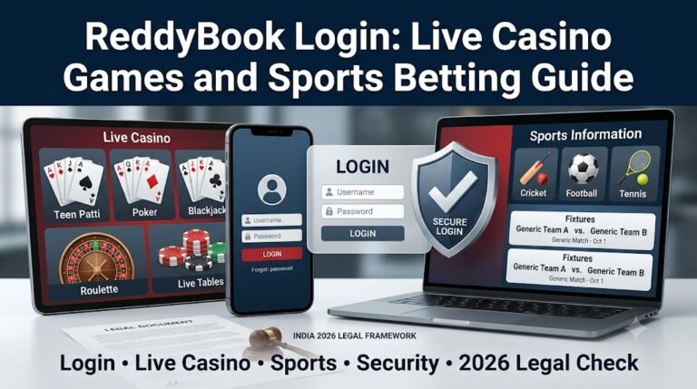 ReddyBook Login: Live Casino Games and Sports Betting Guide