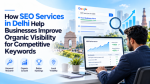How SEO Services in Delhi Help Businesses Improve Organic Visibility for Competitive Keywords