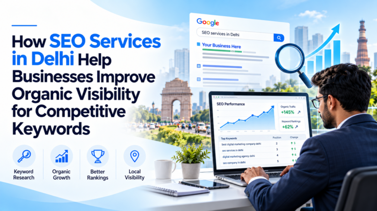 How SEO Services in Delhi Help Businesses Improve Organic Visibility for Competitive Keywords