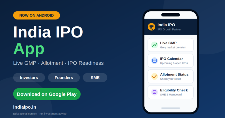 India IPO App: One Platform for IPO Investors and Founders, from GMP to Going Public