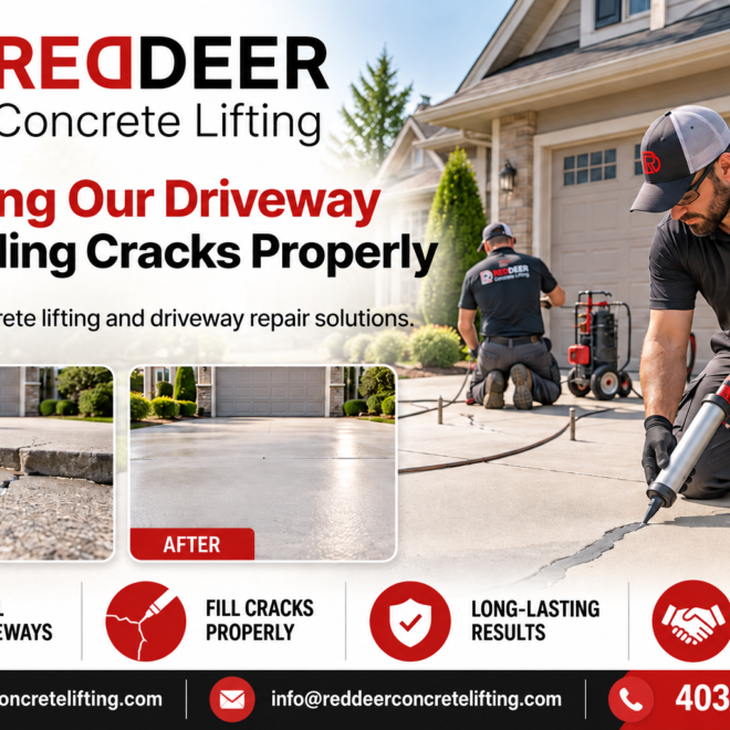 Driveway Lifting Red Deer | Fix Sunken & Uneven Concrete