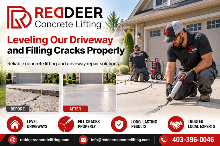 Driveway Lifting Red Deer | Fix Sunken & Uneven Concrete
